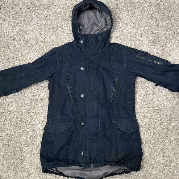 BURTON Dryride Bliss Down Jacket Women's Size Medium SnowBoarding Ski Blue‎ Geo - Picture 2 of 16